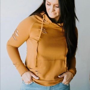 Chelsea Deboer Distressed Hoodie L